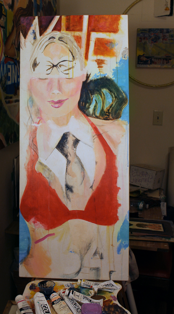 Elisha Sarti - Painting in progress - 2014